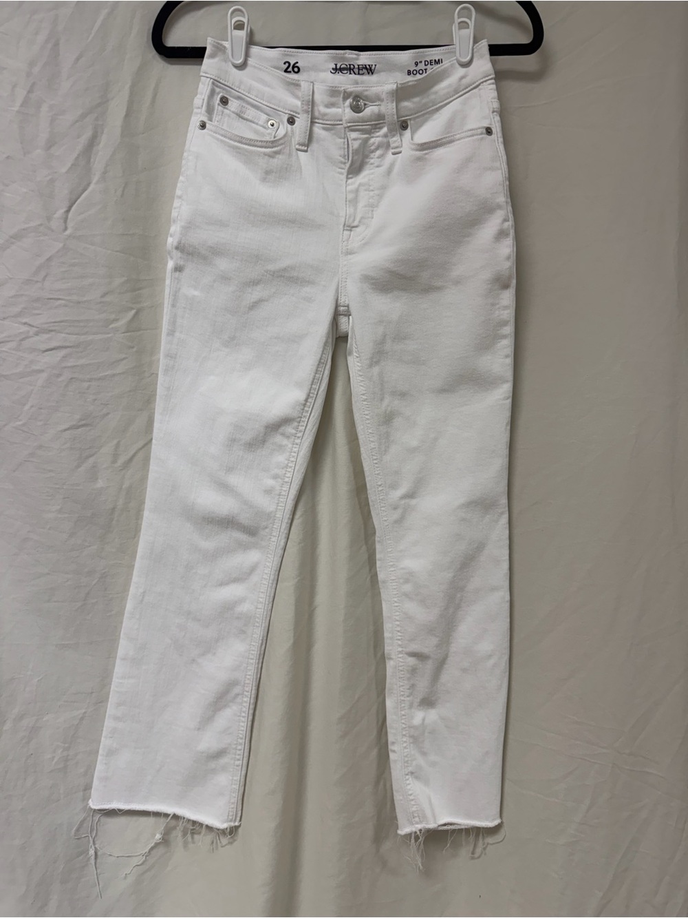 NWT — J. Crew 9” White Demi Boot Crop Jeans Women’s Size 26  BQ301